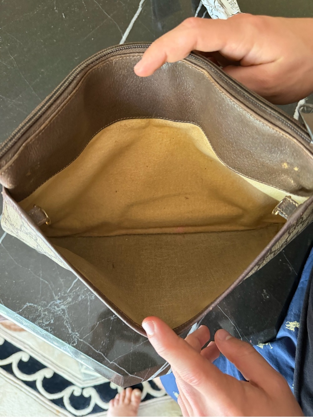 Last day sale GUCCI GG Supreme Coated Canvas w Sherry Web  Convertible Bag  VGVC - Picture 16 of 16